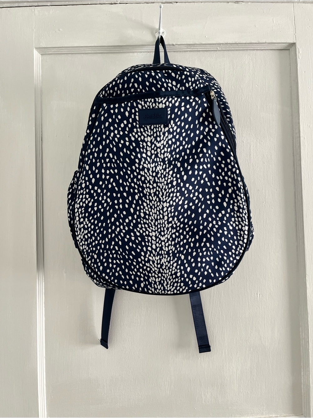 Ame & Lulu Navy Polka Dot Tennis Backpack